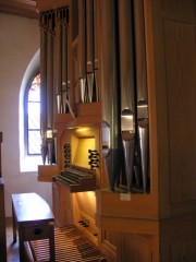 Grande vue de la façade de l'orgue en tribune. Cliché personnel