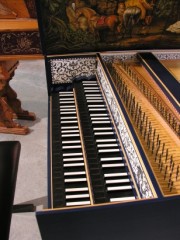Les claviers du clavecin selon Ruckers. Oeuvre de M. Chabloz. Cliché personnel