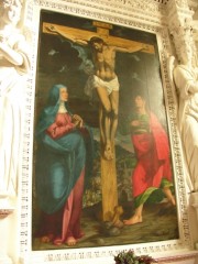 Une toile sur la Crucifixion, art baroque. Cliché personnel