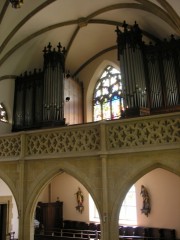 Une vue de l'orgue Roethinger depuis la nef. Cliché personnel