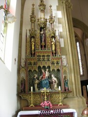 Vue de l'autel secondaire gauche (néogothique). Cliché personnel