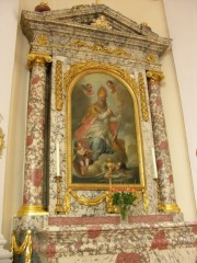 Vue de l'autel secondaire droit à Hirsingue (fin 18ème s.). Cliché personnel